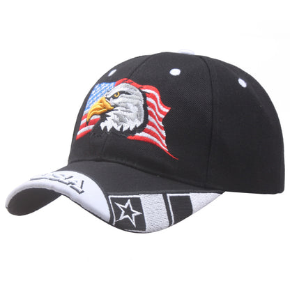 Embroidered Eagle American Flag Baseball Cap