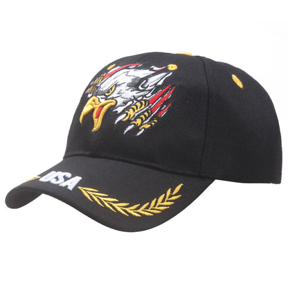 Embroidered Eagle American Flag Baseball Cap