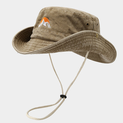 Embroidered Sun Hat for Hiking & Fishing