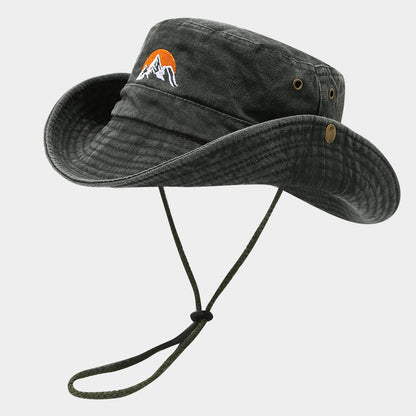 Embroidered Sun Hat for Hiking & Fishing