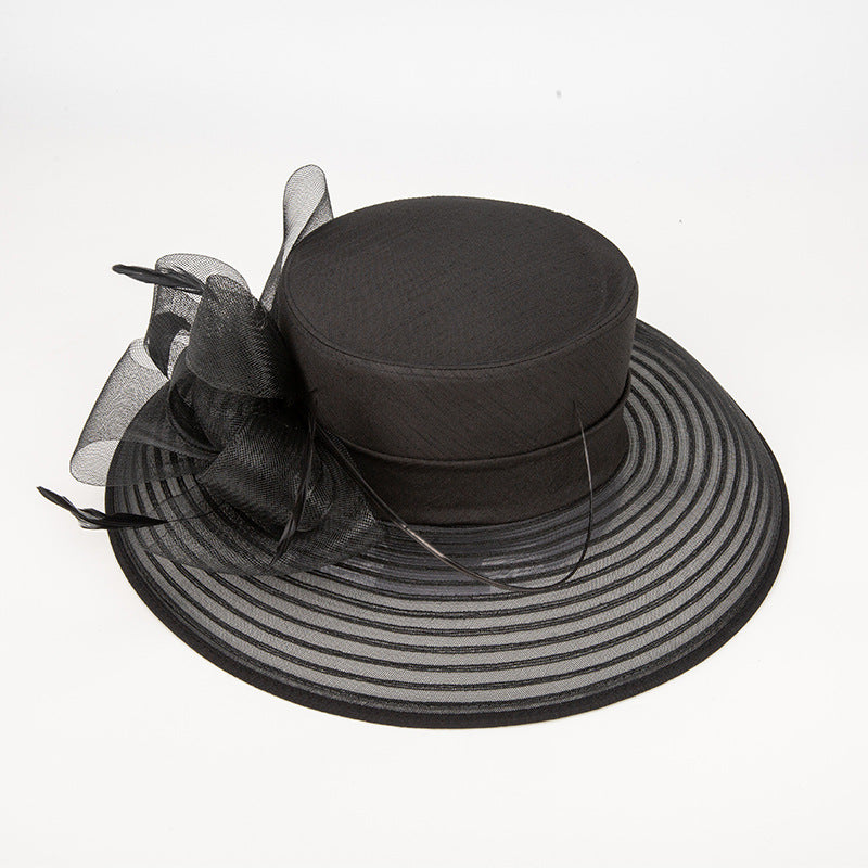 Elegant Vintage Wide Brim Sun Hat for Women
