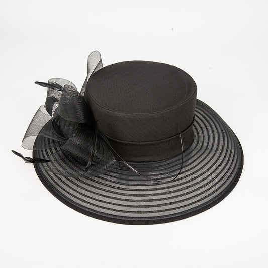 Elegant Vintage Wide Brim Sun Hat for Women