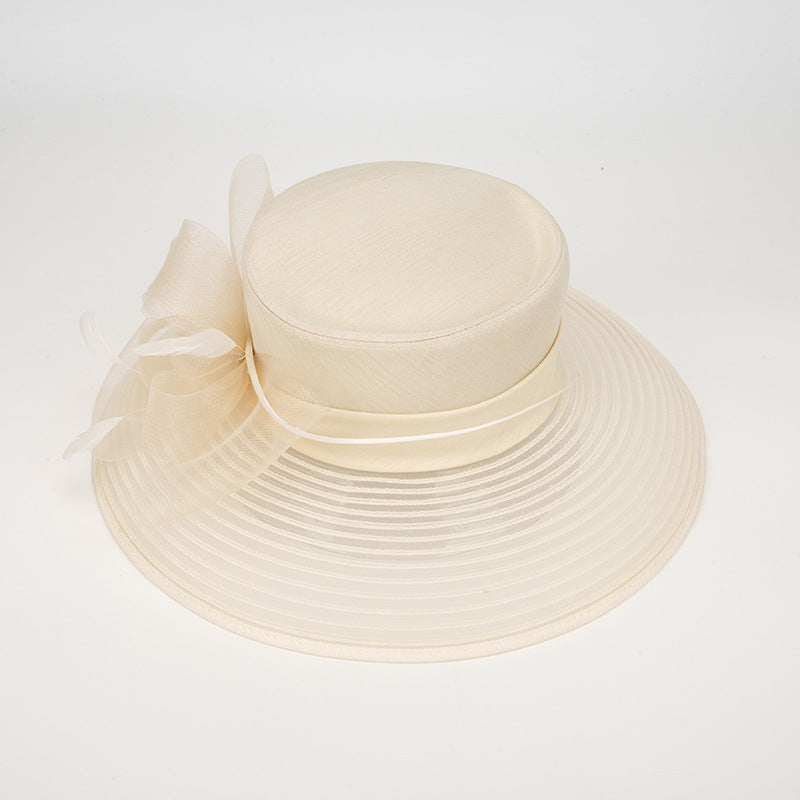 Elegant Vintage Wide Brim Sun Hat for Women