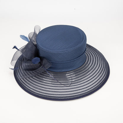 Elegant Vintage Wide Brim Sun Hat for Women