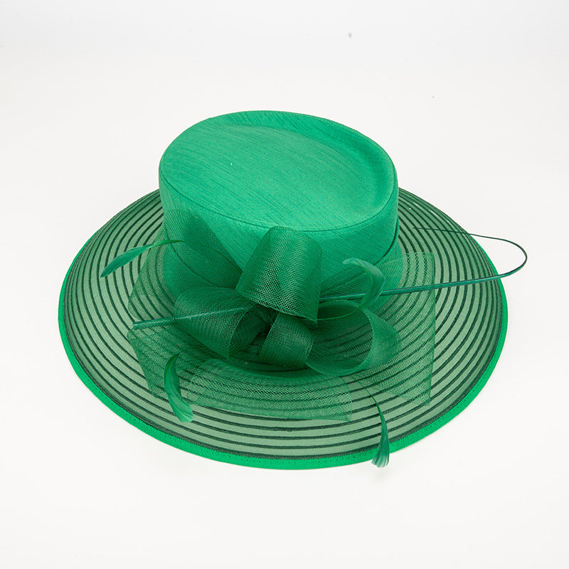 Elegant Vintage Wide Brim Sun Hat for Women
