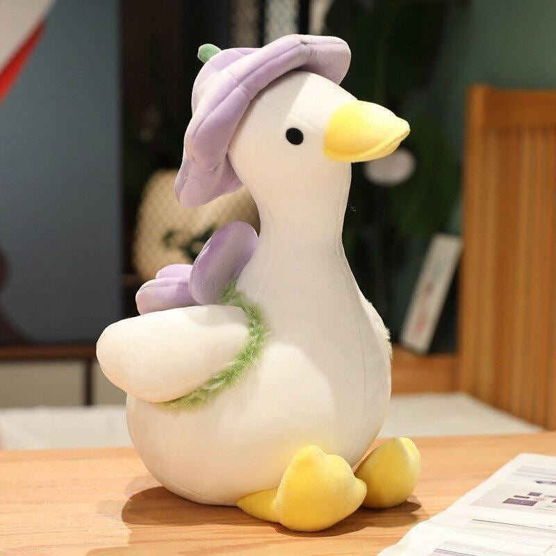Flower Duck Plush Pillow: Cozy Cuddles for Kids
