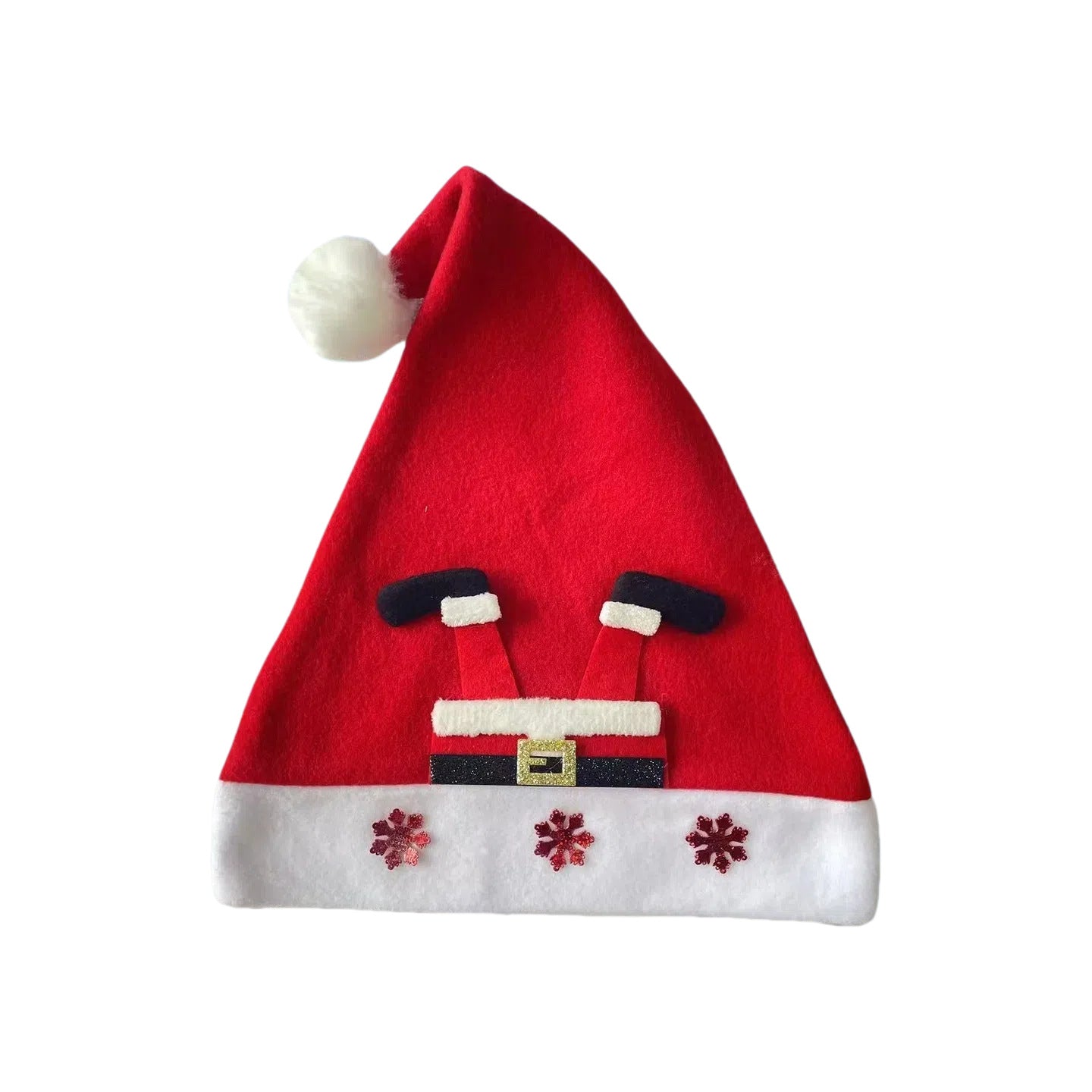 Festive Plush Christmas Hat for Kids & Adults