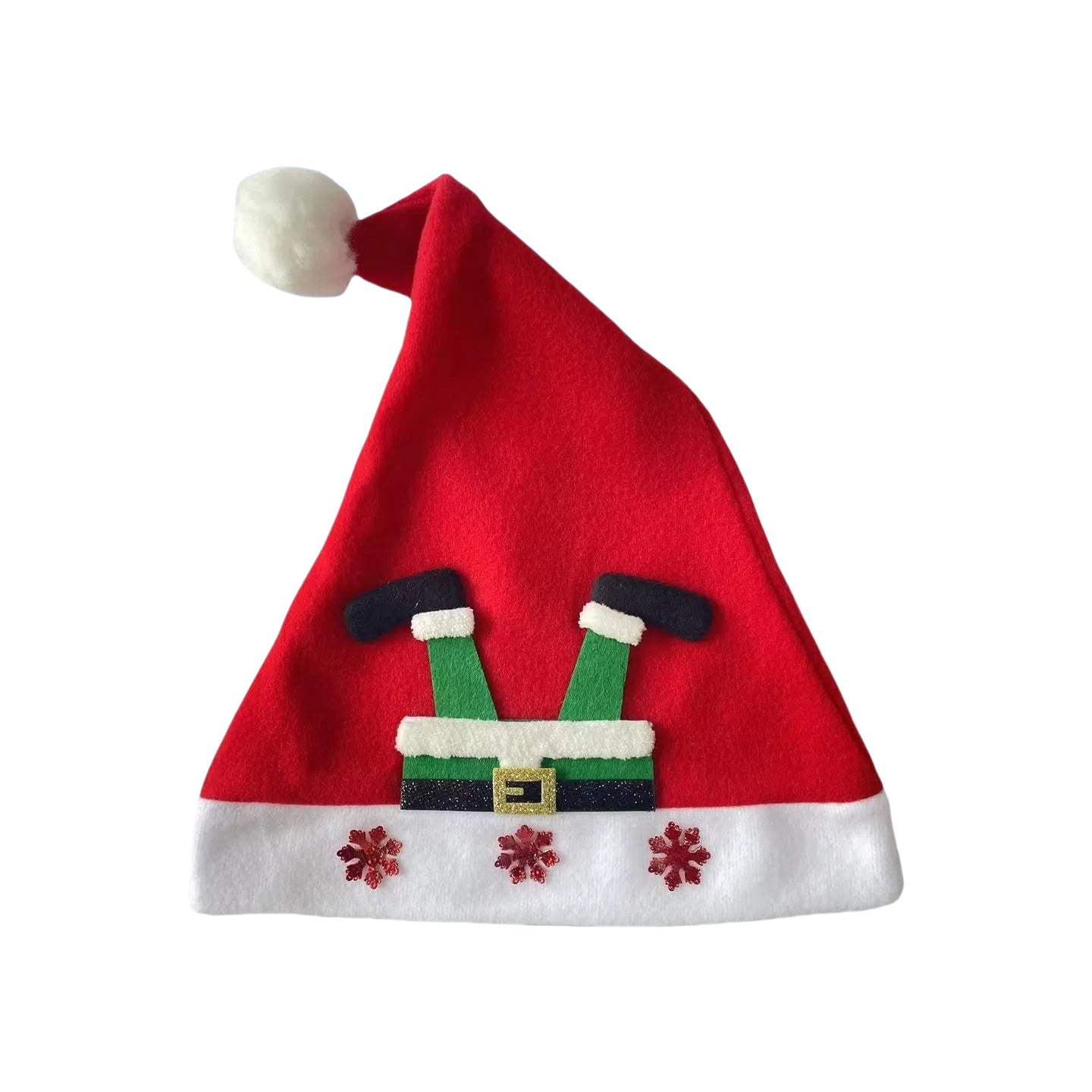 Festive Plush Christmas Hat for Kids & Adults