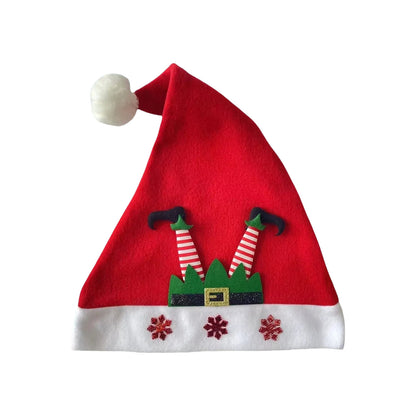 Festive Plush Christmas Hat for Kids & Adults