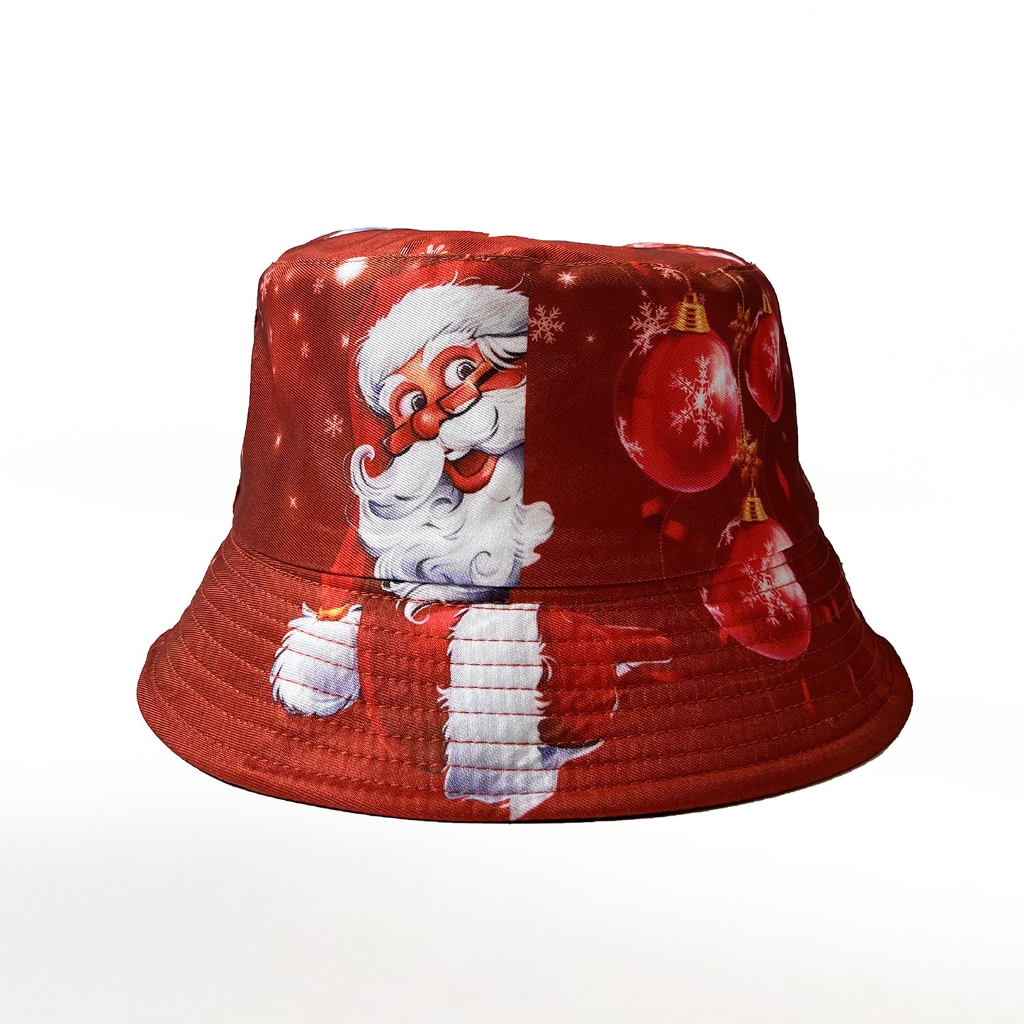 Festive Santa Claus Fisherman Hat - Unisex Holiday Style