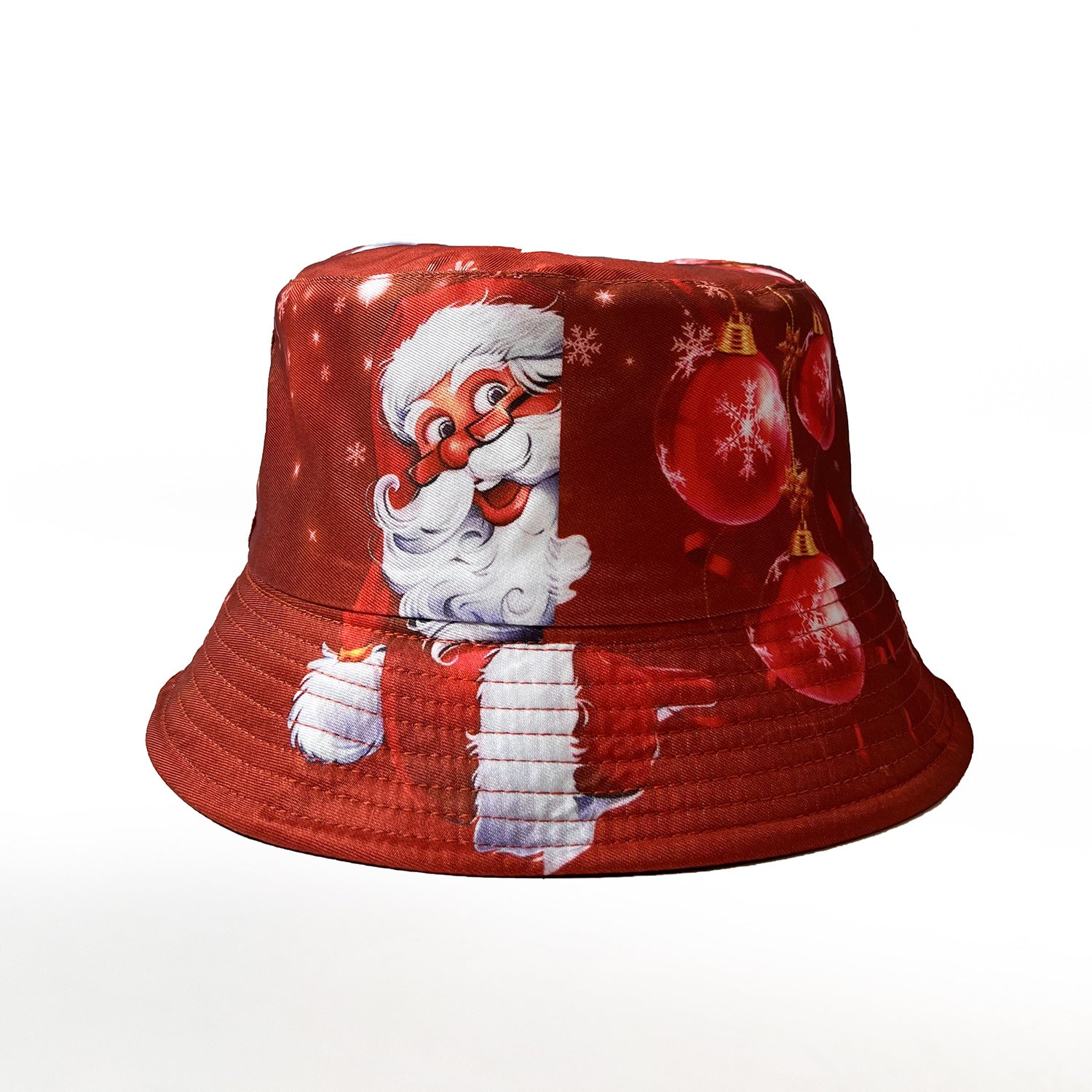 Festive Santa Claus Fisherman Hat - Unisex Holiday Style