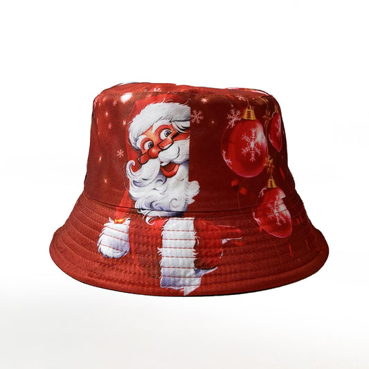 Festive Santa Claus Fisherman Hat - Unisex Holiday Style
