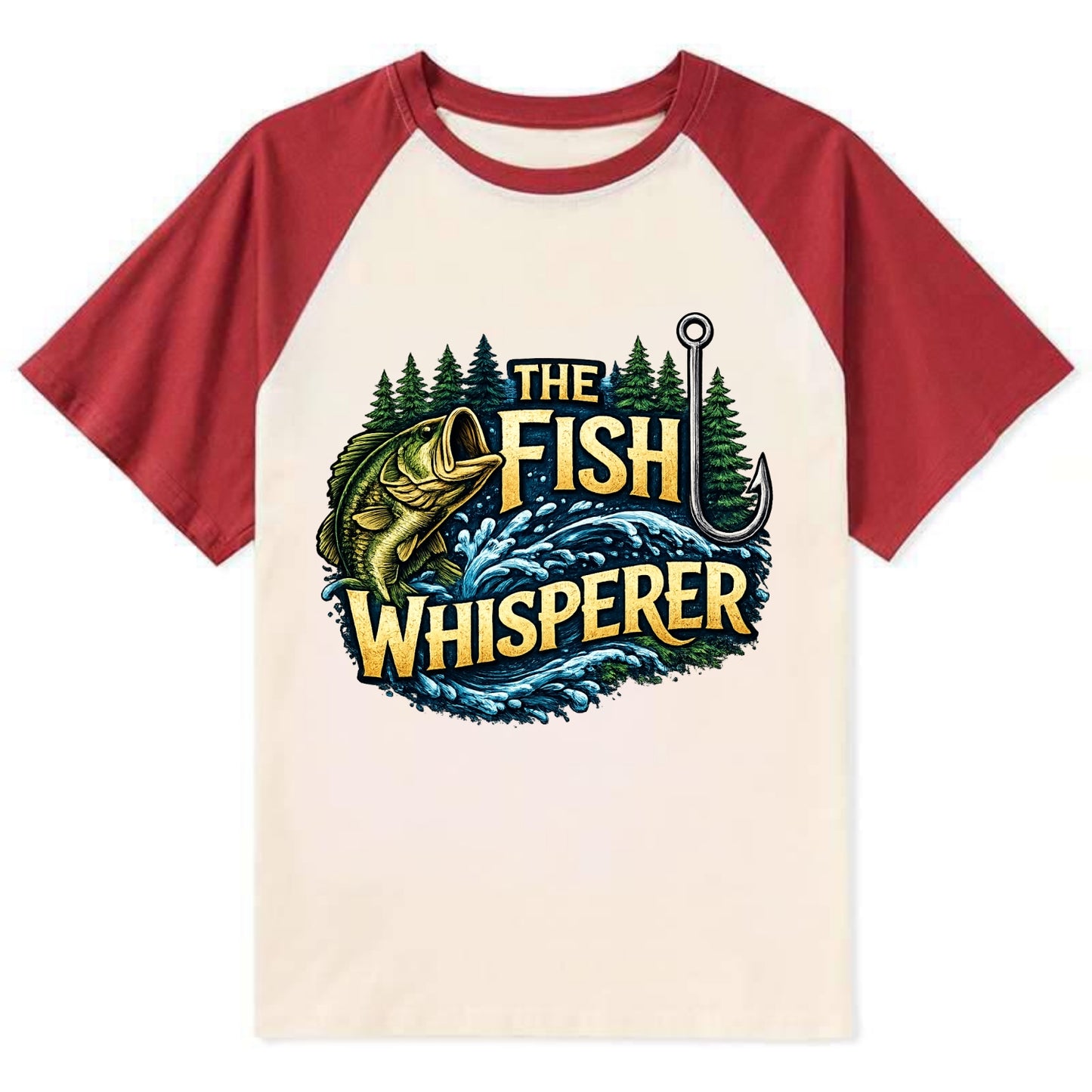 Fish Whisperer - Contrast Raglan T-shirt