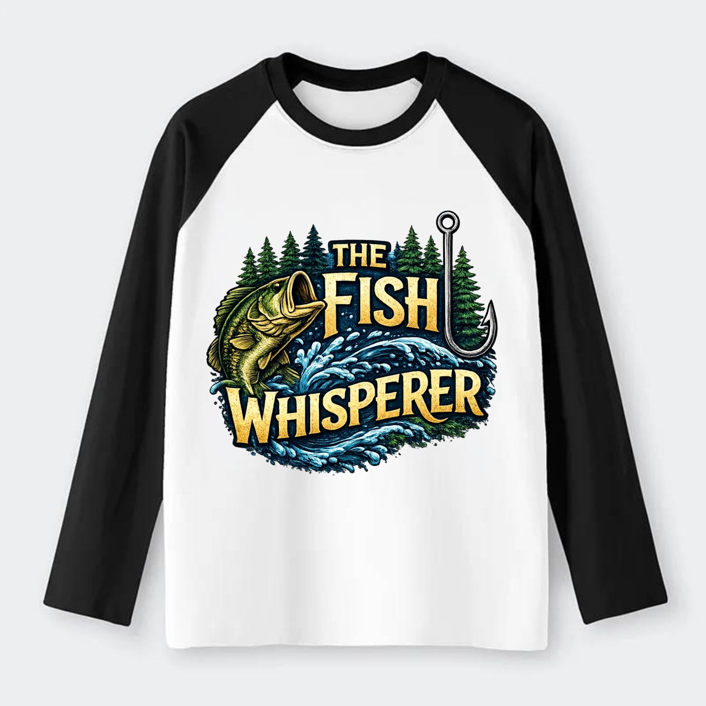 Fish Whisperer - Raglan Long Sleeve T-Shirt