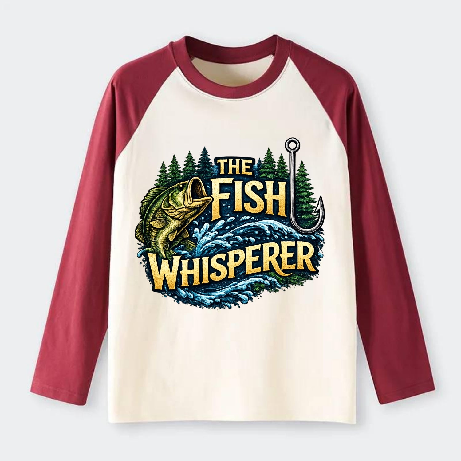 Fish Whisperer - Raglan Long Sleeve T-Shirt