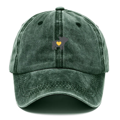 SMALL BUT BRAVE | Tiny piglet silhouette | Big heart within | Courage despite size | - Classic Cap - Forest Mist(Green)