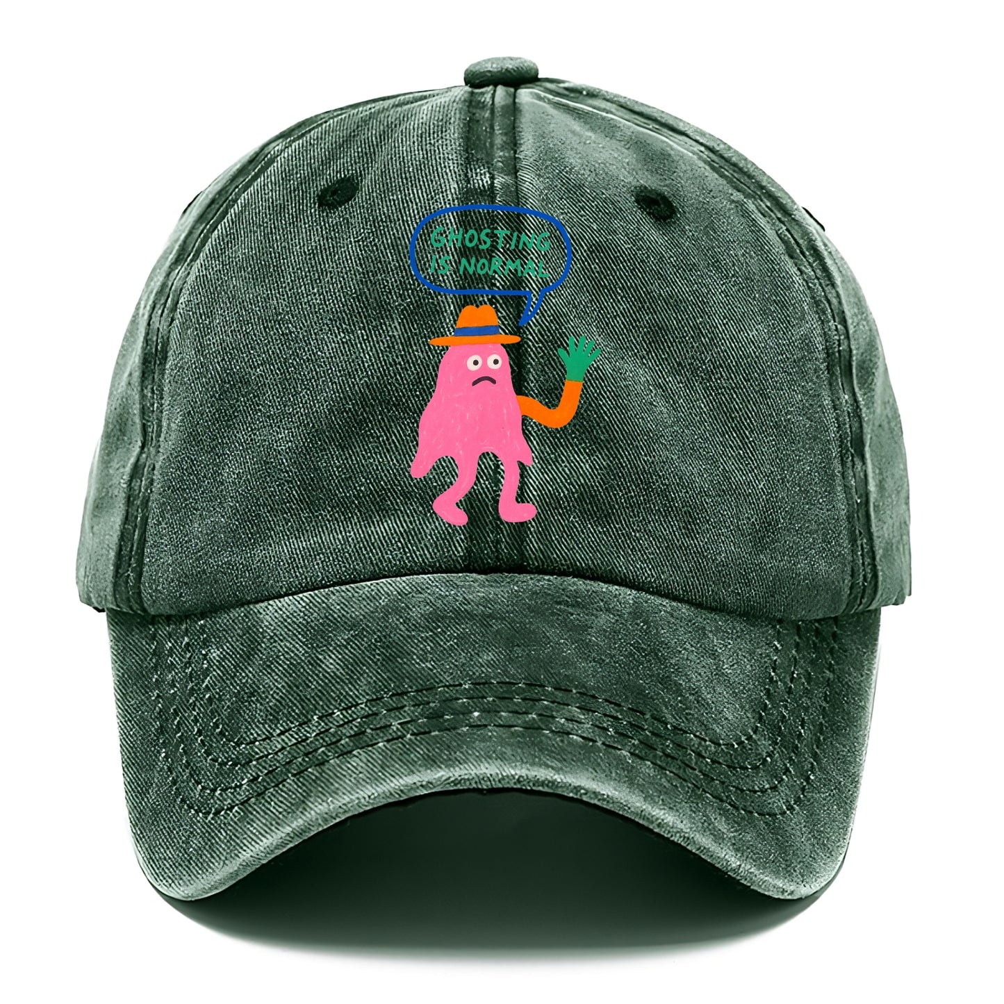 GHOSTING IS NORMAL | Transparent ghost texting - Classic Cap - Forest Mist(Green)