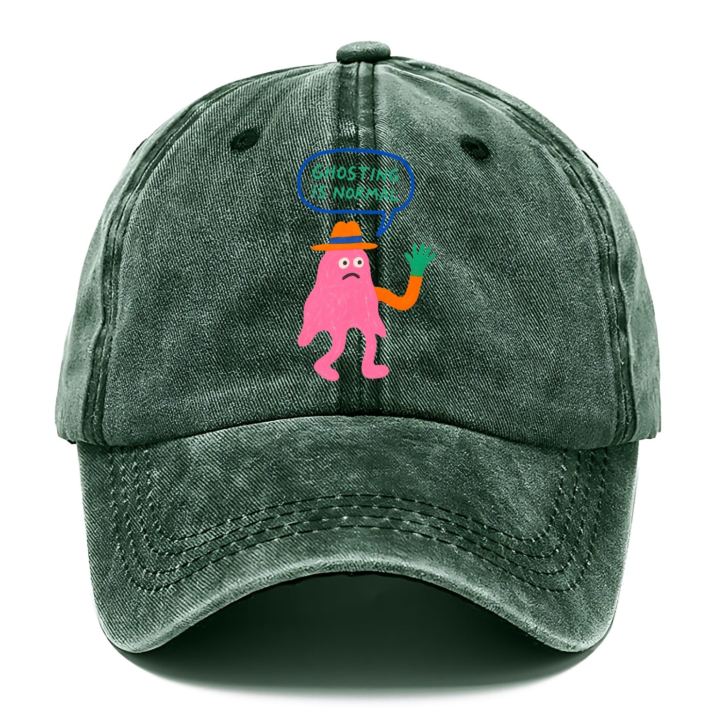 GHOSTING IS NORMAL | Transparent ghost texting - Classic Cap - Forest Mist(Green)
