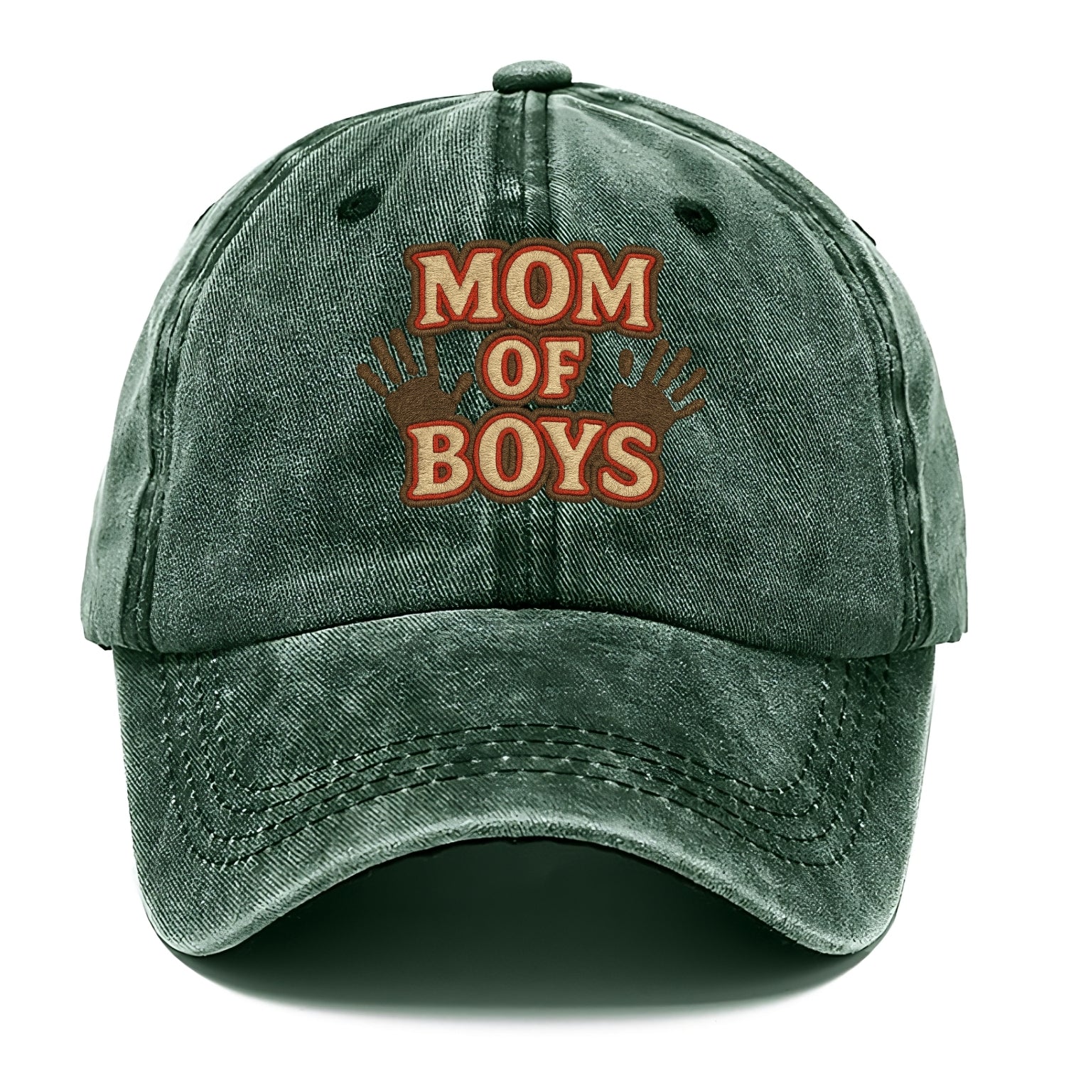 Mom Of Boys  - Classic Cap - Forest Mist(Green)