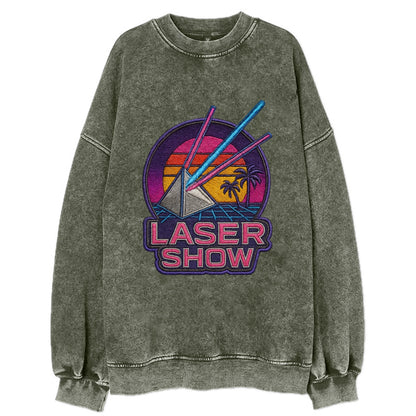 Laser Show - Vintage Sweatshirt - Forest Mist(Green)