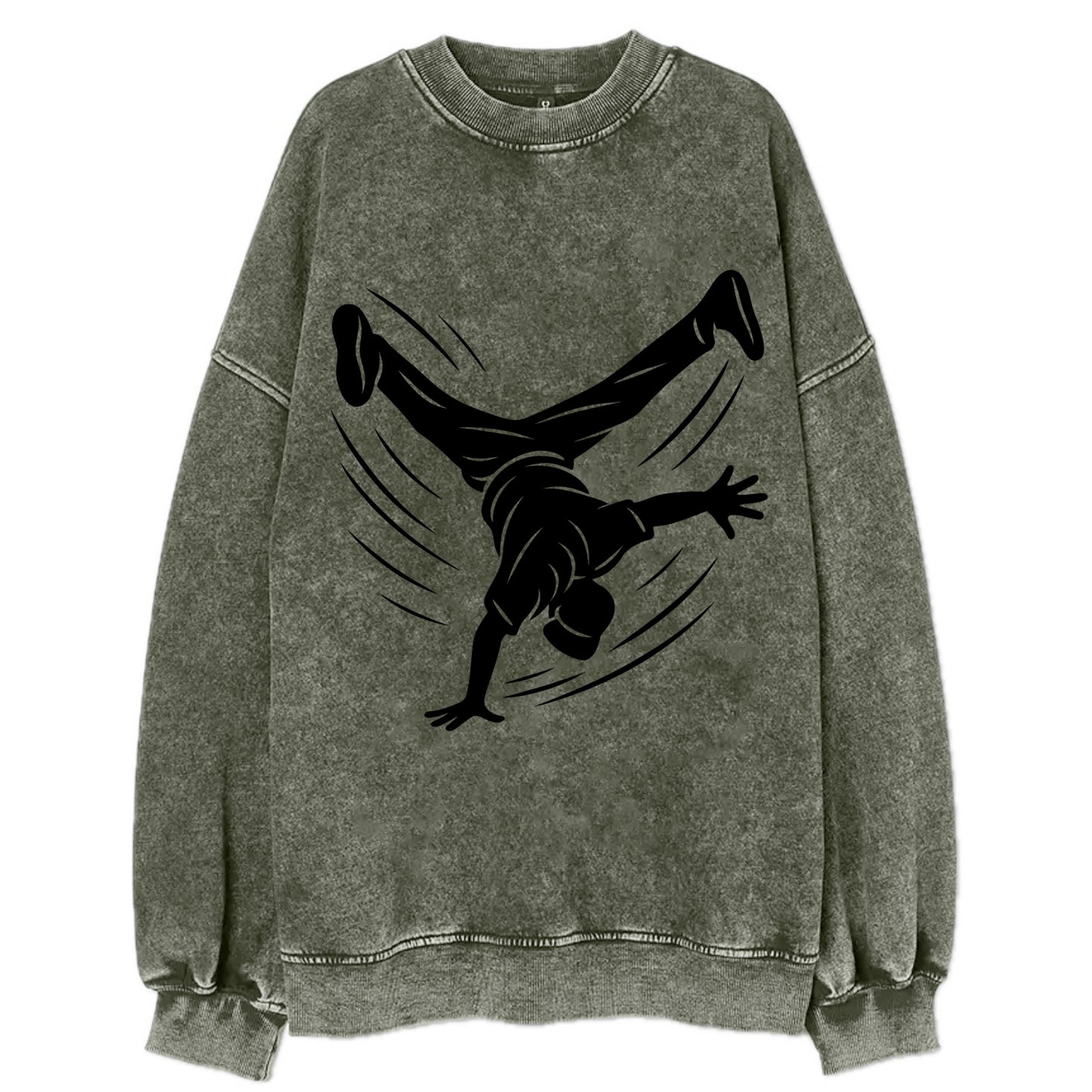 Breakdancer windmill move - Vintage Sweatshirt - Forest Mist(Green)