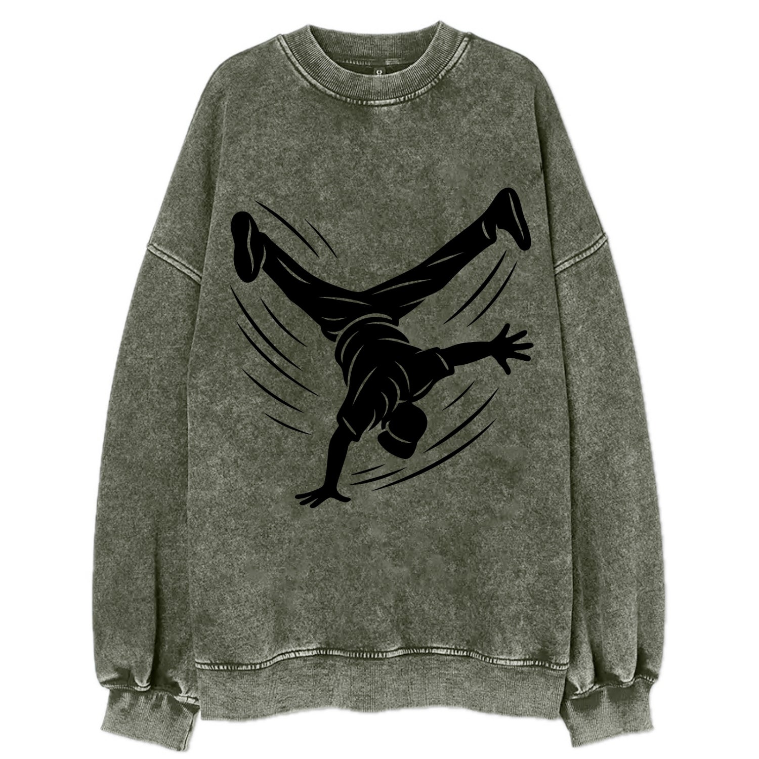 Breakdancer windmill move - Vintage Sweatshirt - Forest Mist(Green)