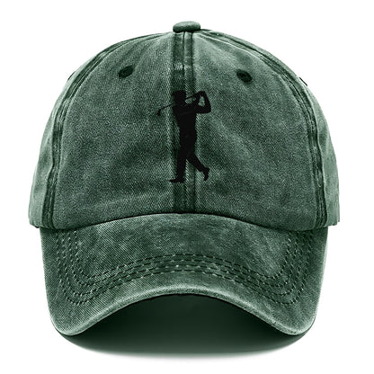 Golfer perfect swing follow-through - Classic Cap - Forest Mist(Green)