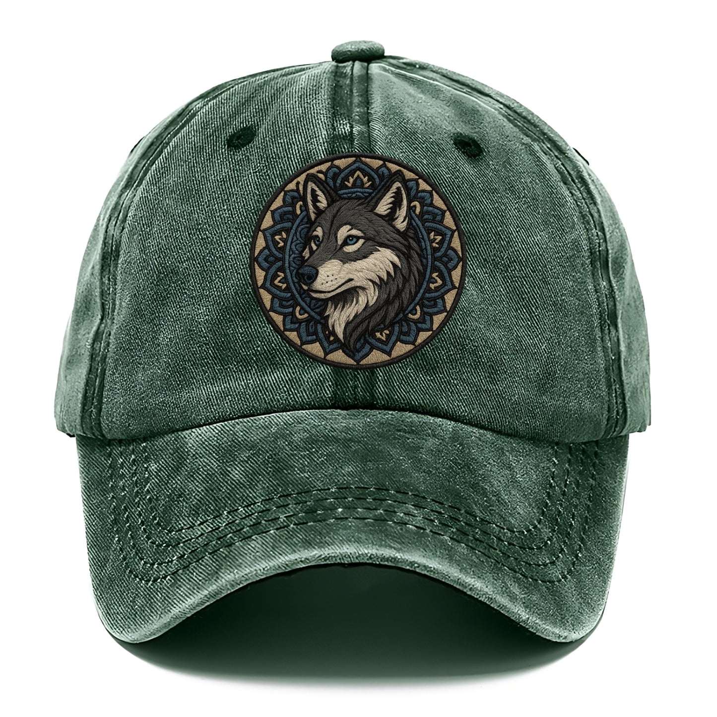 Mandala Wolf Pattern  - Classic Cap - Forest Mist(Green)