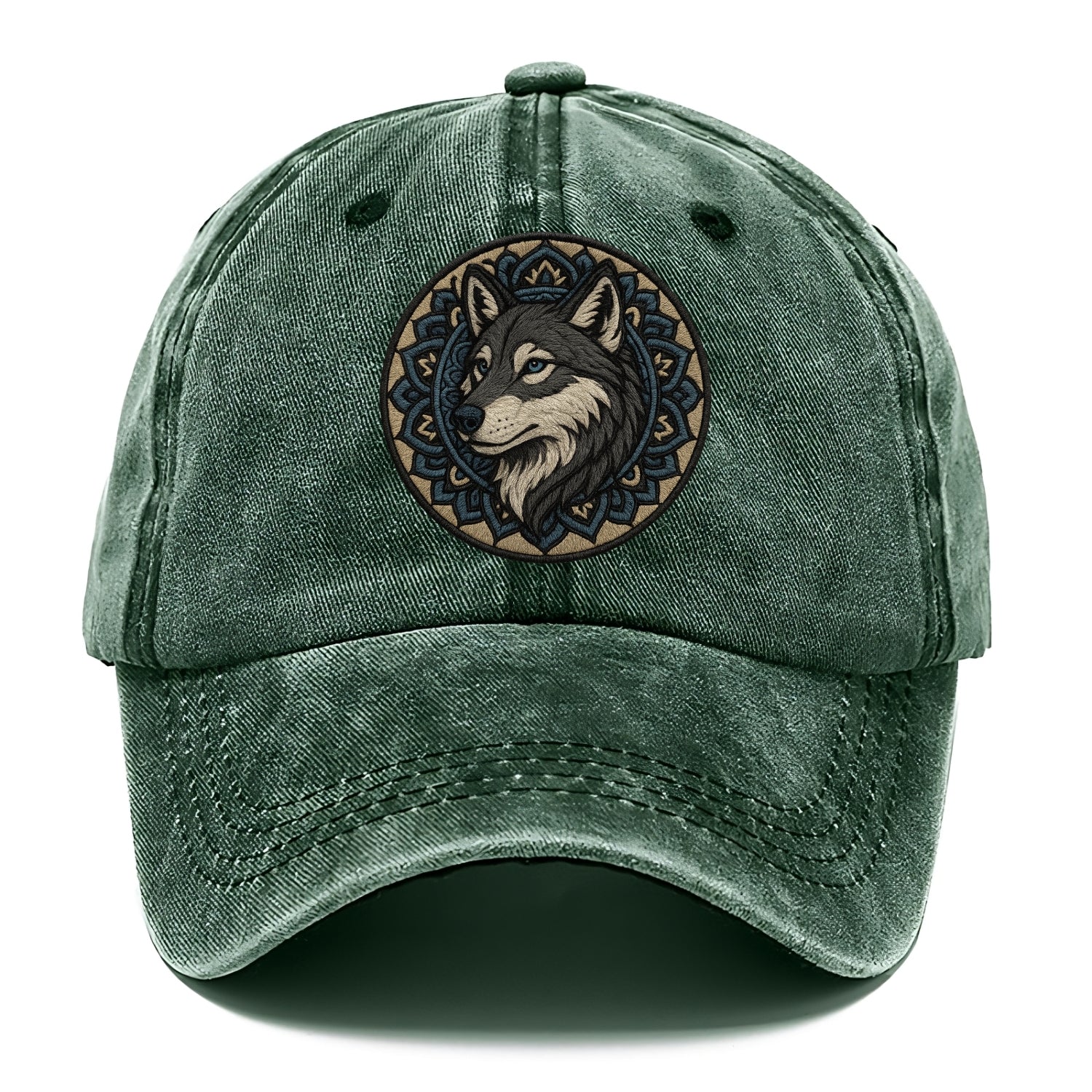 Mandala Wolf Pattern  - Classic Cap - Forest Mist(Green)