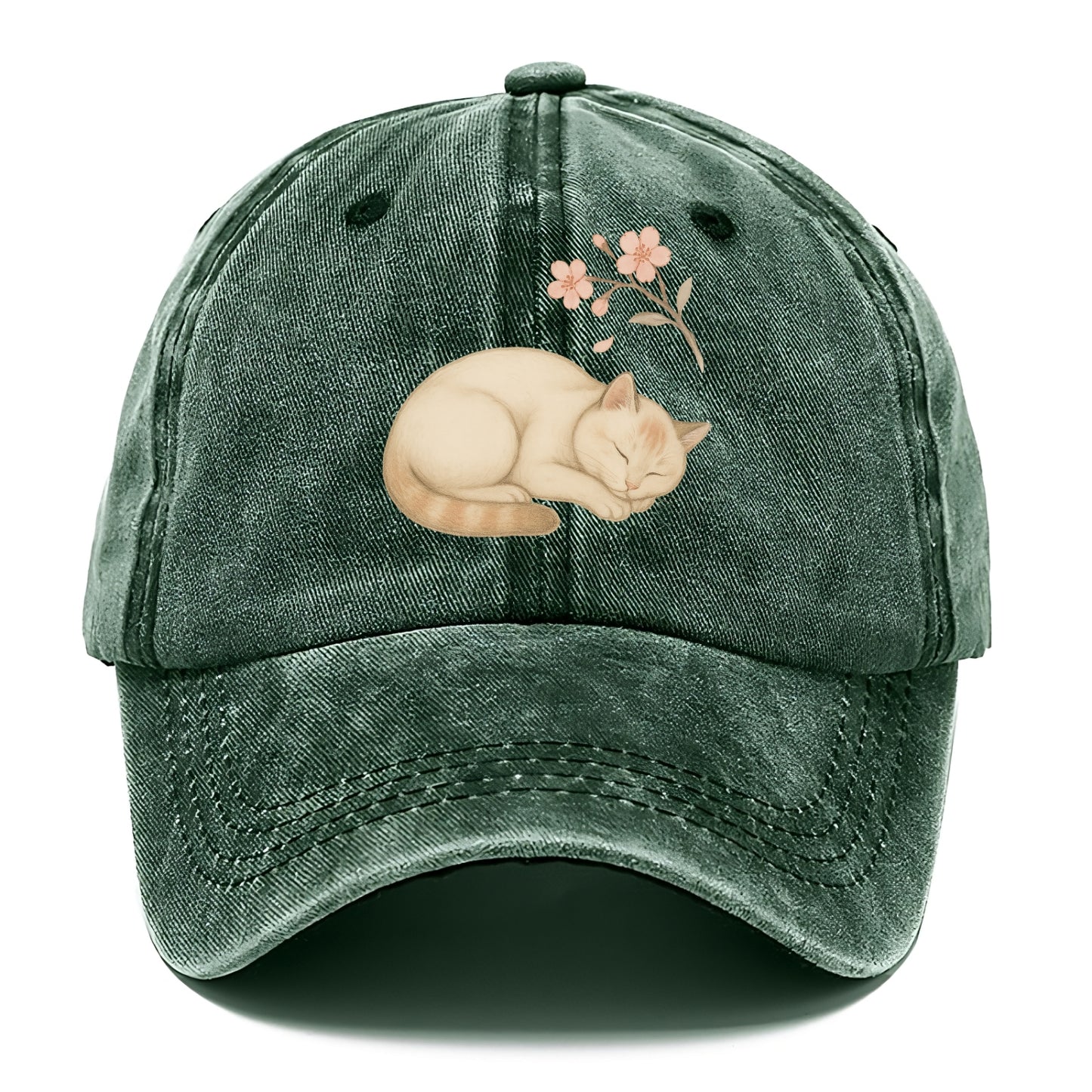 Zen Garden Cat  - Classic Cap - Forest Mist(Green)