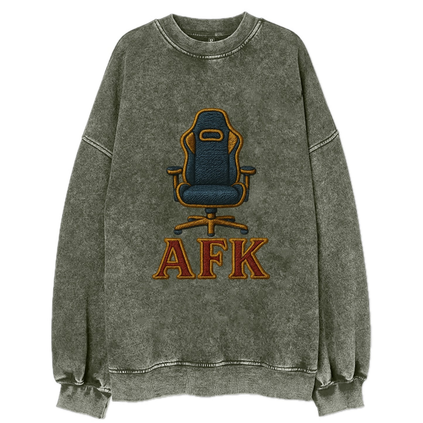AFK   - Vintage Sweatshirt - Forest Mist(Green)