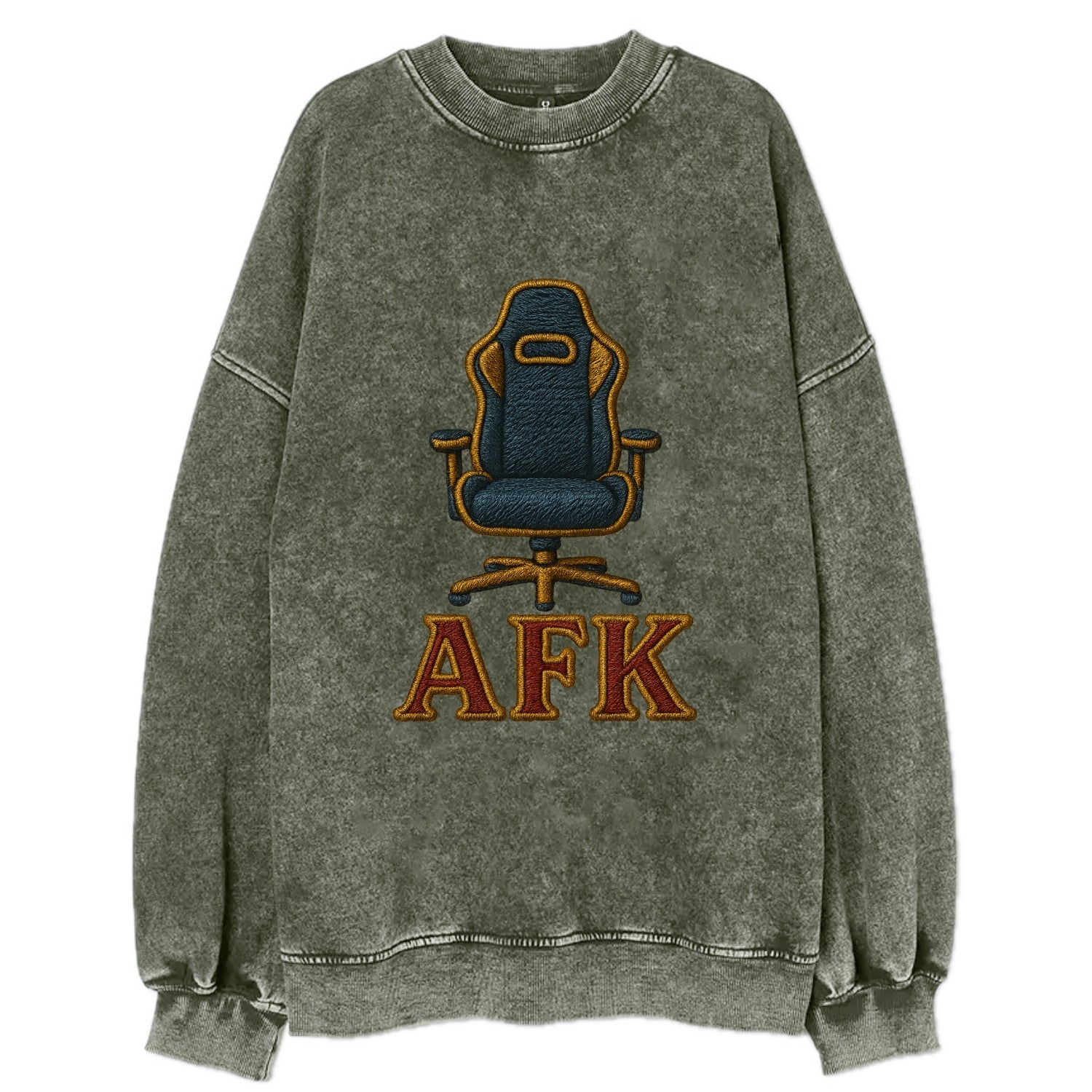 AFK   - Vintage Sweatshirt - Forest Mist(Green)