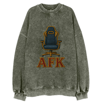 AFK   - Vintage Sweatshirt - Forest Mist(Green)