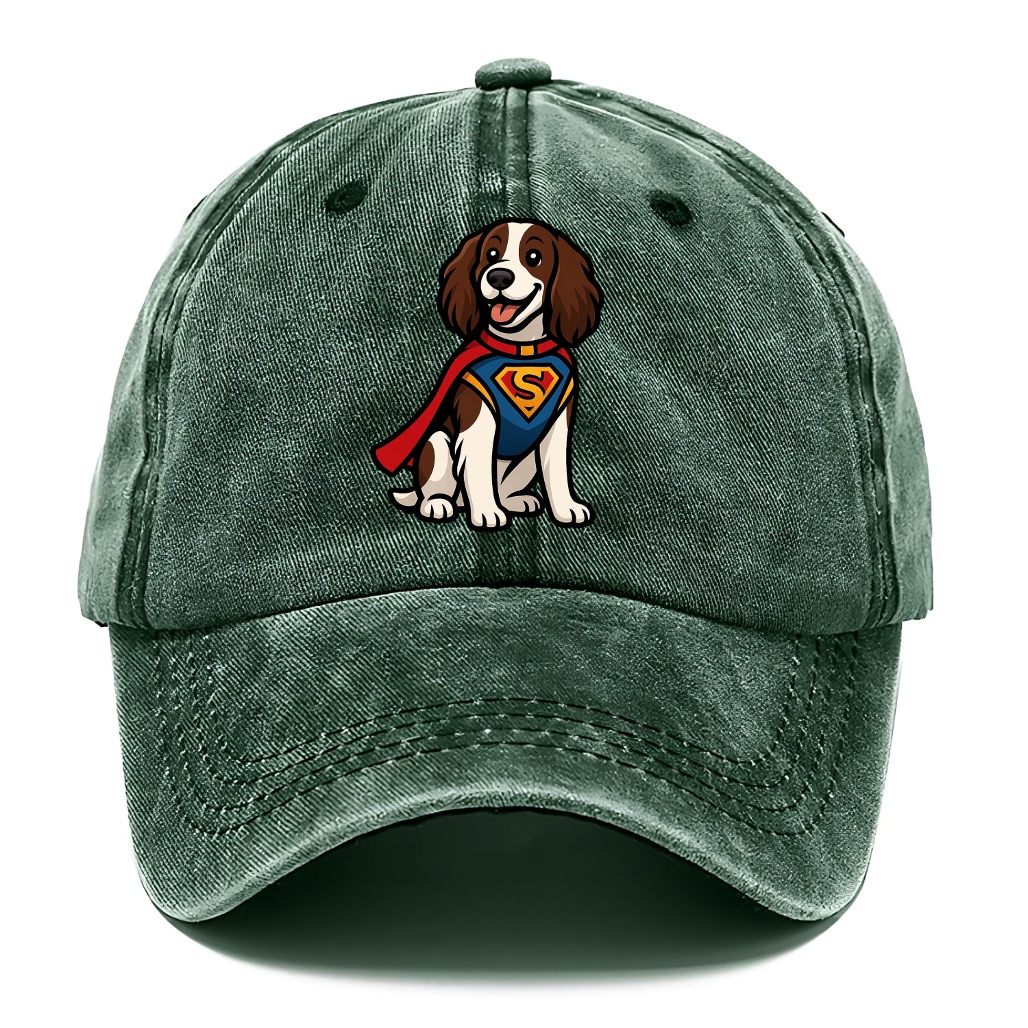 Springer Spaniel Friendly Hero  - Classic Cap - Forest Mist(Green)