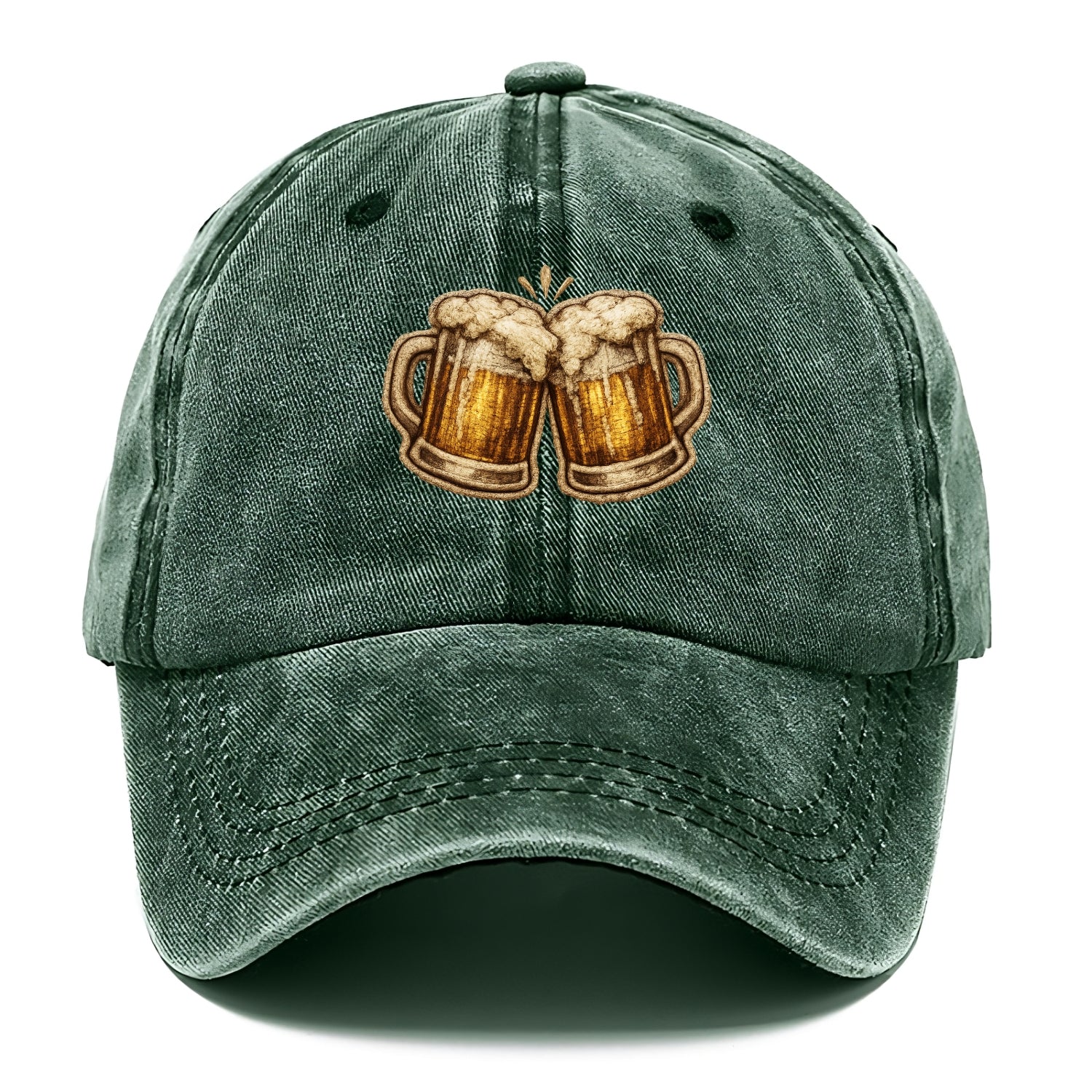 BEER MUG CHEERS - frosty beer stein in gold and amber , brewery - Classic Cap - Forest Mist(Green)