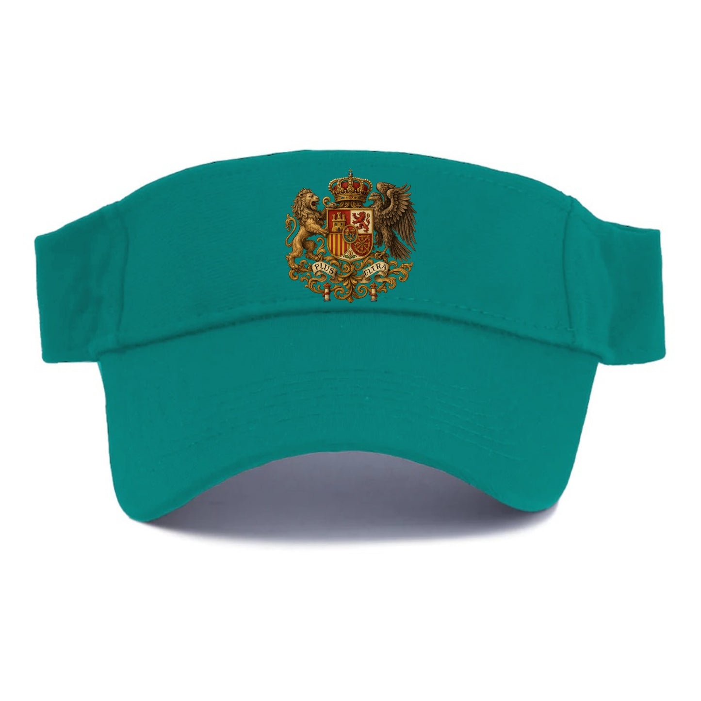 Spain Royal Logo (traditional Corona Real Española, Plus Ultra Banner, Premium Emblem) Visor - Forest Mist(Green)