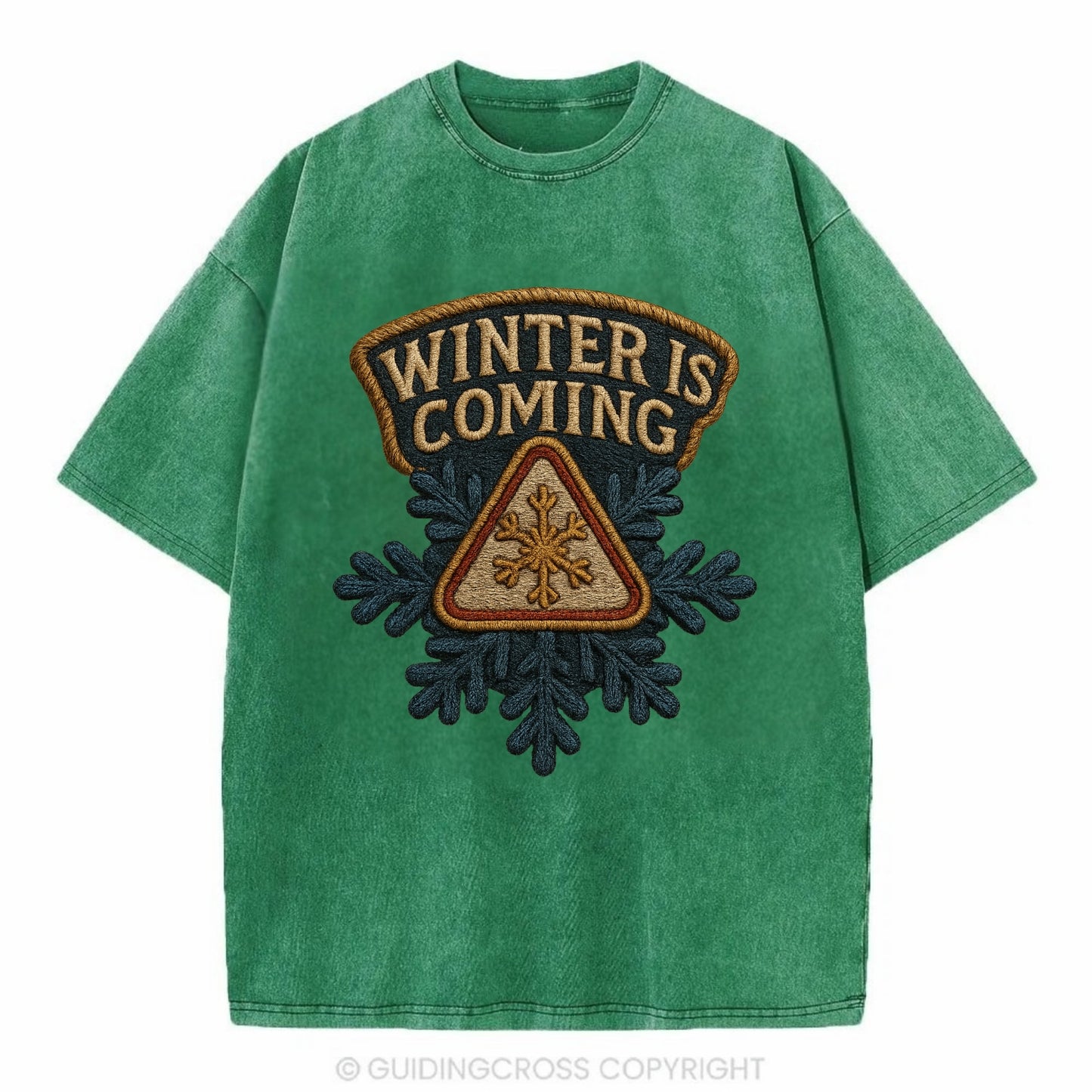 Winter Is Coming  - Vintage T-shirt - Forest Mist(Green)