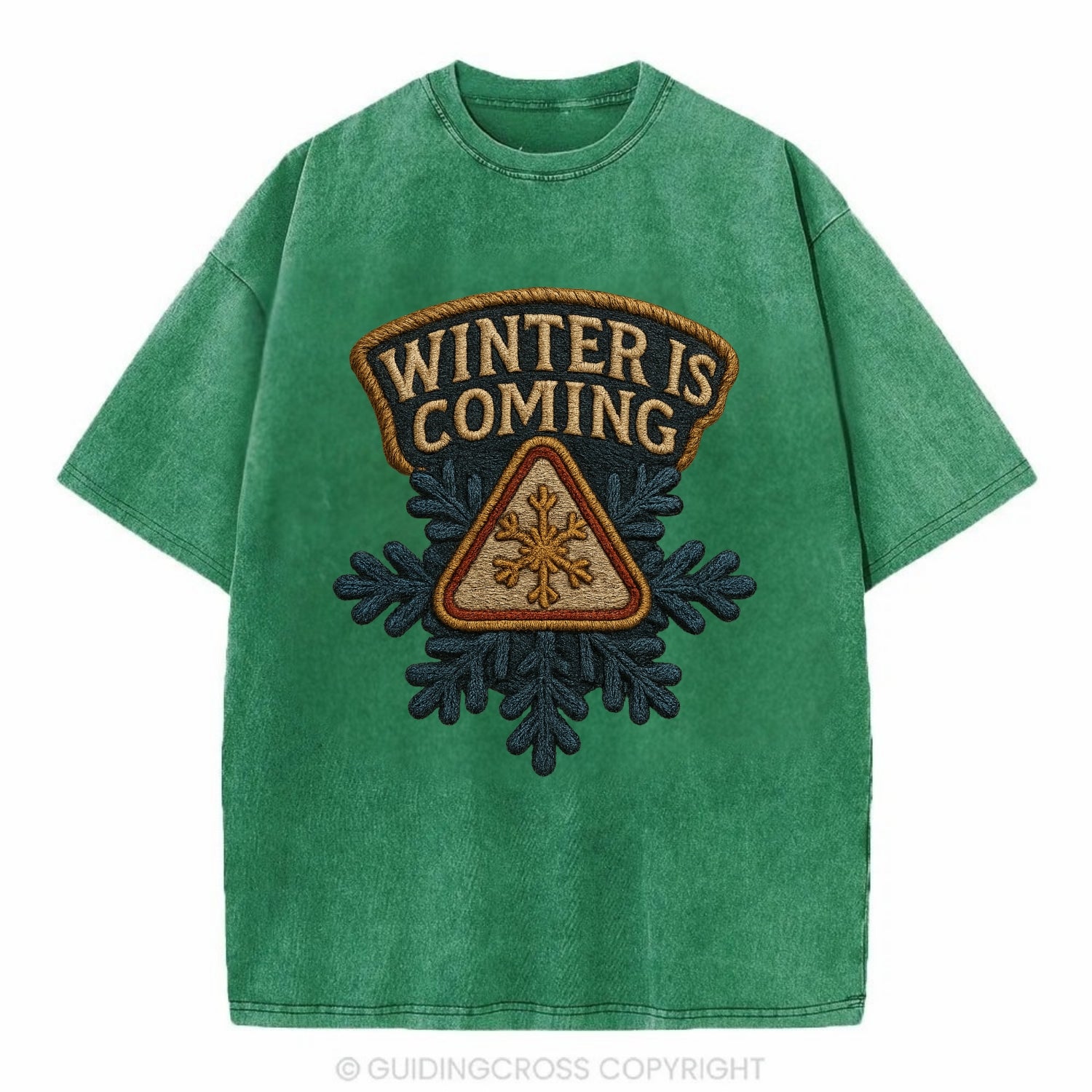 Winter Is Coming  - Vintage T-shirt - Forest Mist(Green)