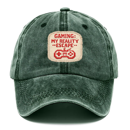 GAMING: MY REALITY ESCAPE - red game escape - red - gaming reality escape - Classic Cap - Forest Mist(Green)