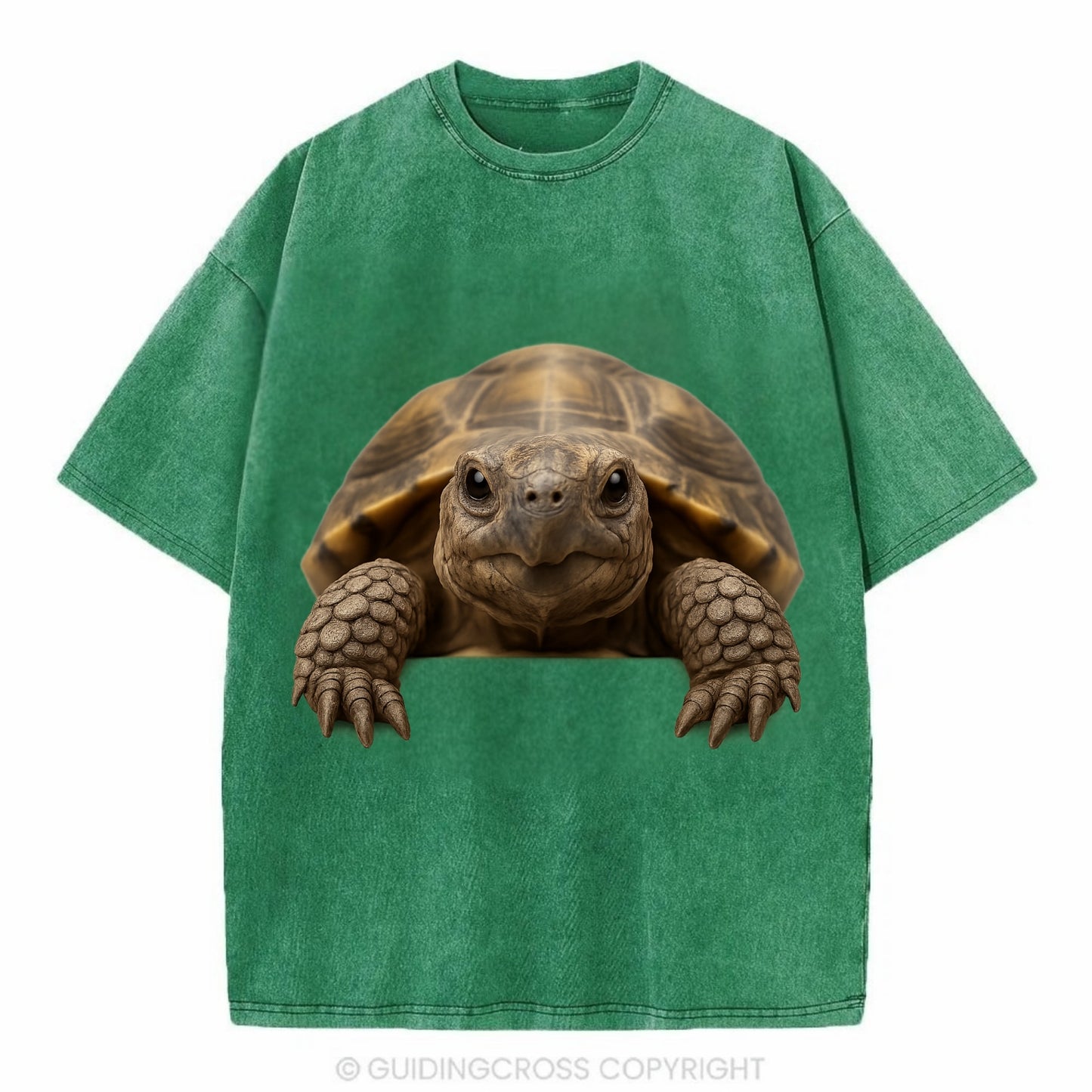 Tortoise  - Vintage T-shirt - Forest Mist(Green)