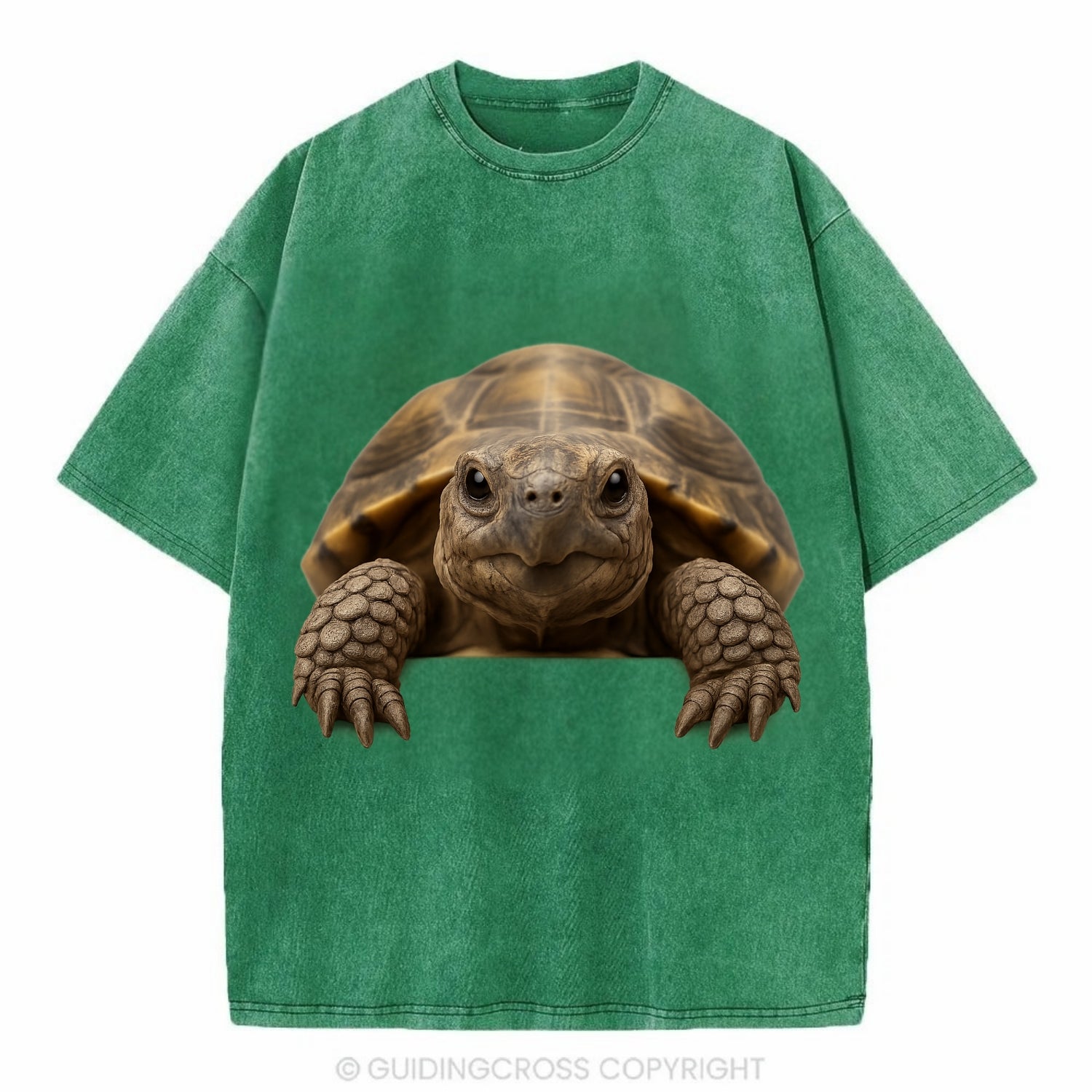 Tortoise  - Vintage T-shirt - Forest Mist(Green)