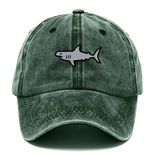 Hammerhead Shark - Gray distinctive head flat side profile - Classic Cap - Forest Mist(Green)