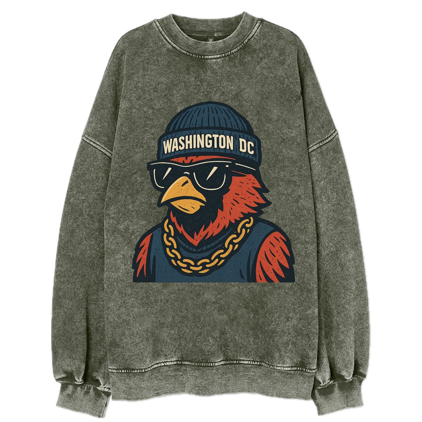 "cardinal" "washington Dc" "dc" "navy" "us East" - Vintage Sweatshirt - Forest Mist(Green)