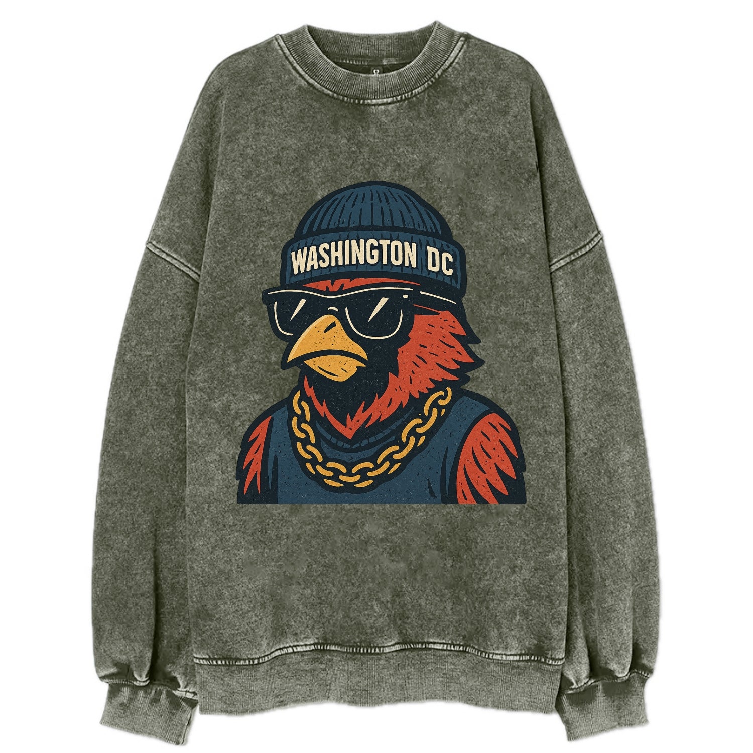"cardinal" "washington Dc" "dc" "navy" "us East" - Vintage Sweatshirt - Forest Mist(Green)