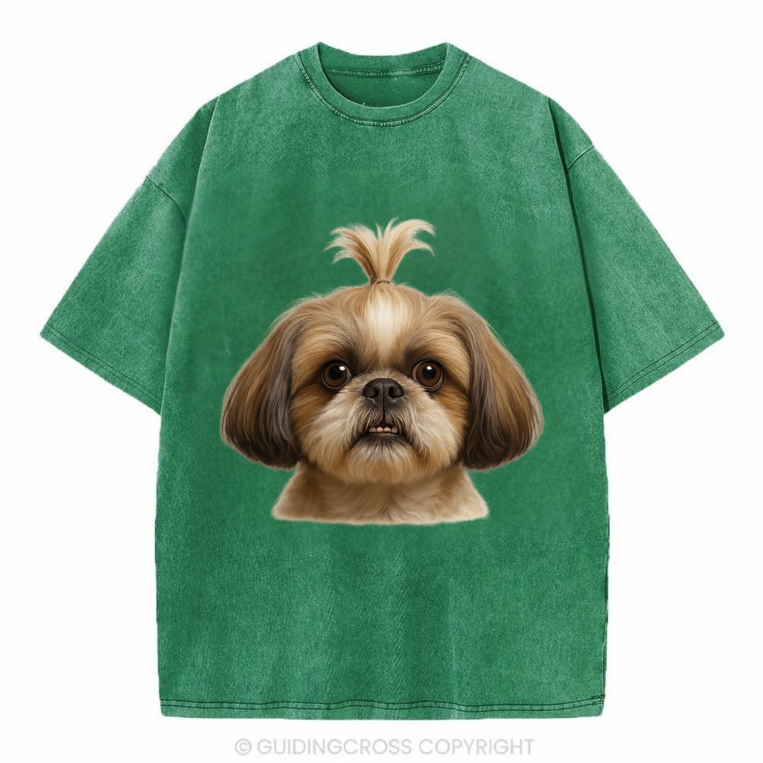 Shih Tzu  - Vintage T-shirt - Forest Mist(Green)
