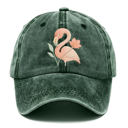 Peach Flamingo - Classic Cap - Forest Mist(Green)