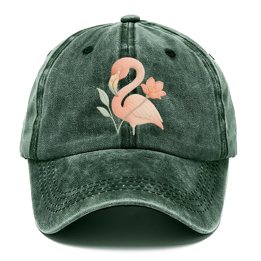 Peach Flamingo - Classic Cap - Forest Mist(Green)