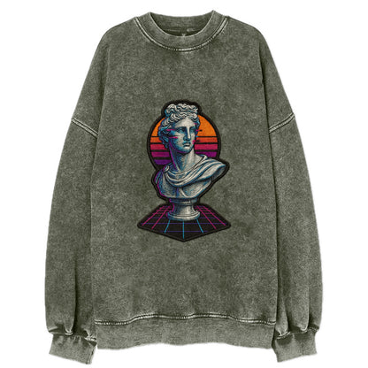 Greek Statue - Vintage Sweatshirt - Forest Mist(Green)
