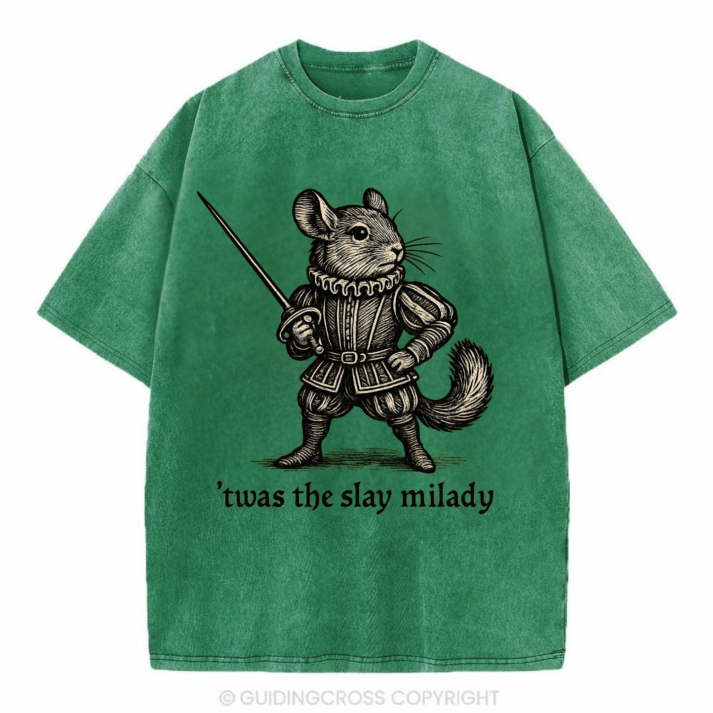 Chinchilla Noble  - Vintage T-shirt - Forest Mist(Green)