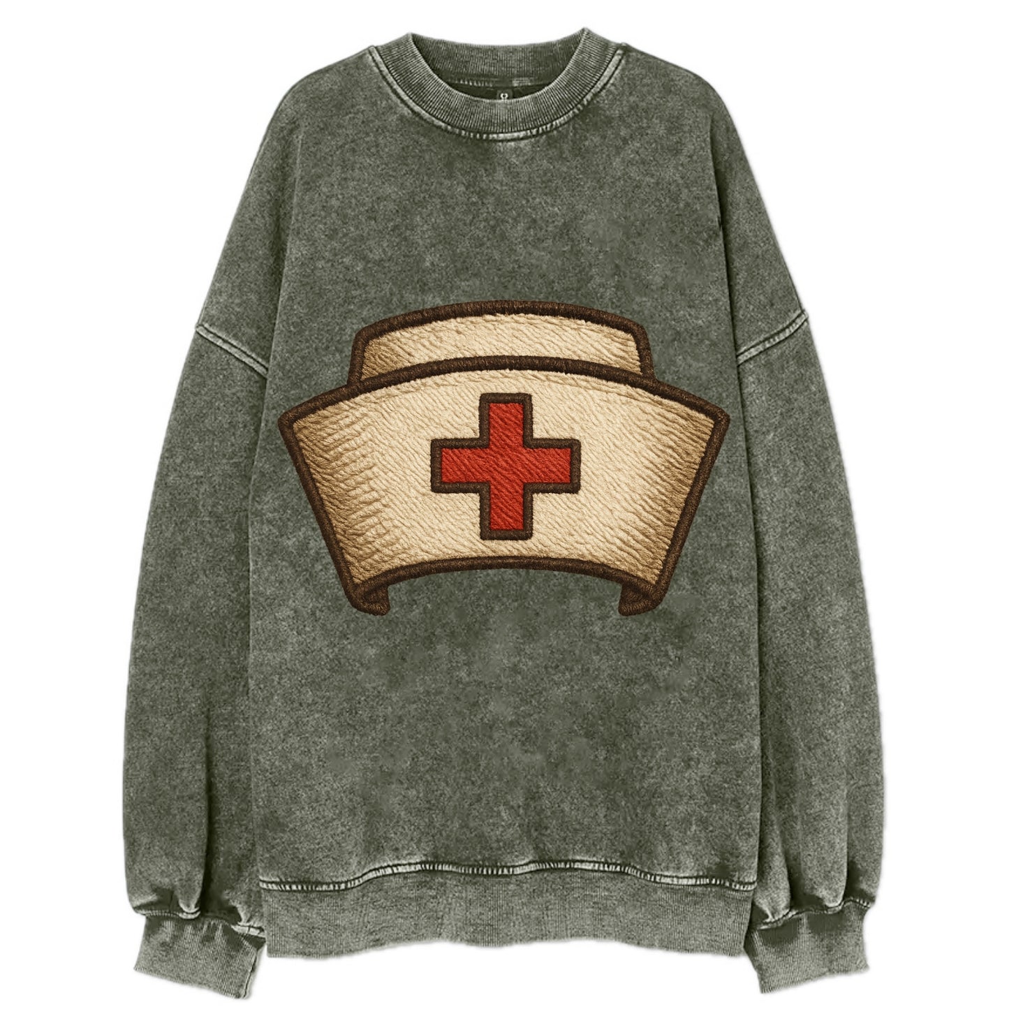 Nurse Cap  - Vintage Sweatshirt - Forest Mist(Green)